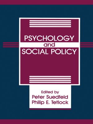 cover image of Psychology and Social Policy